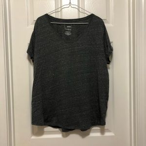 Gray V neck tee